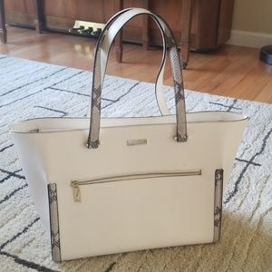 Kate Spade Cream/Snakeskin Tote Bag
